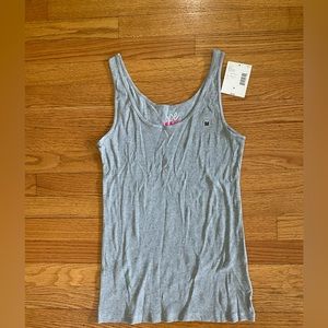 Joeboxer Tank Top Women’s Medium Heather Gray, Ribbed V neck NWT